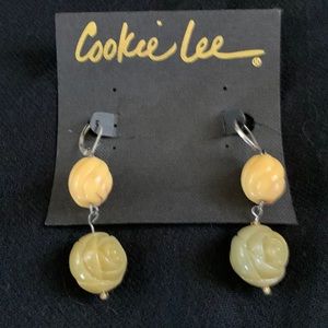Cookie Lee Faux Jade Earrings